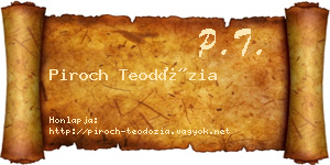 Piroch Teodózia névjegykártya